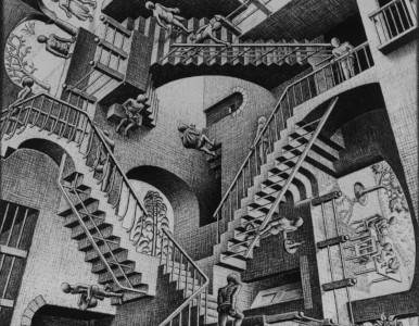 Escher Relativity 1953 kısmi