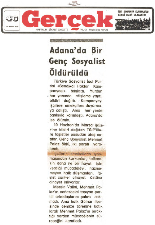 Mehmet Palaz Gercek S46 1978